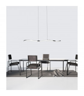 Cesena Bar Pendant Ceiling Light Chrome Aluminium LED 42W 2750Lm 3000K-2