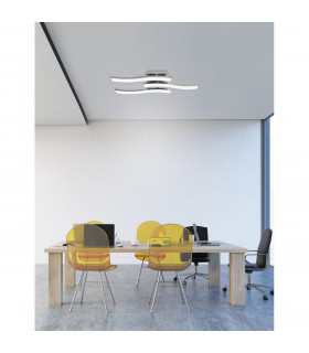 Cesena Integrated LED Semi Flush Light Chrome Aluminium LED 63W 4100Lm 3000K-2