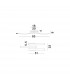 Cesena Integrated LED Semi Flush Light Chrome Aluminium LED 63W 4100Lm 3000K-4