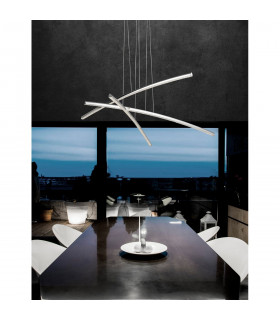 Seville Bar Pendant Ceiling Light Chrome Aluminium LED 38W 2650Lm 3000K-2
