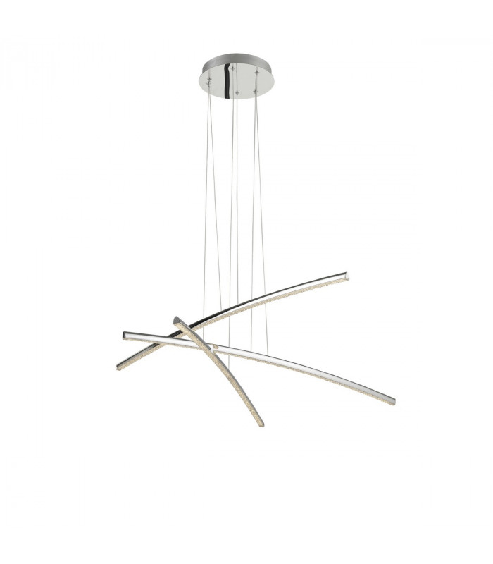 Seville Bar Pendant Ceiling Light Chrome Aluminium LED 38W 2650Lm 3000K-3