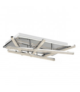 Seville Integrated LED Semi Flush Light Chrome Aluminium LED 49W 3500Lm 3000K-1