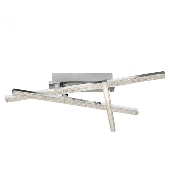 Seville Integrated LED Semi Flush Light Chrome Aluminium LED 32W 2400Lm 3000K-1