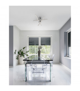Seville Integrated LED Semi Flush Light Chrome Aluminium LED 32W 2400Lm 3000K-2