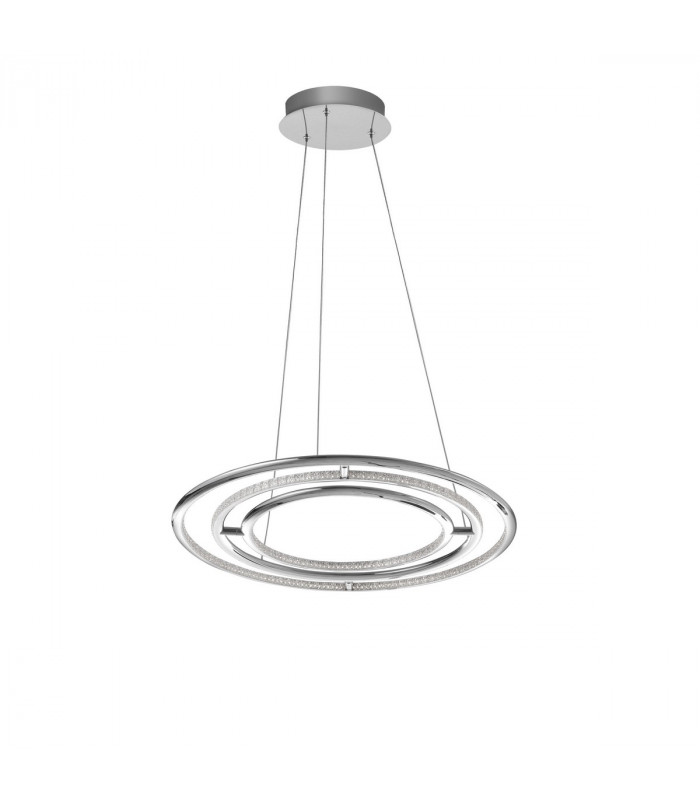 Livorno Integrated LED Pendant Ceiling Light Chrome Aluminium Adjustable LED 55W 3900Lm 3000K-1