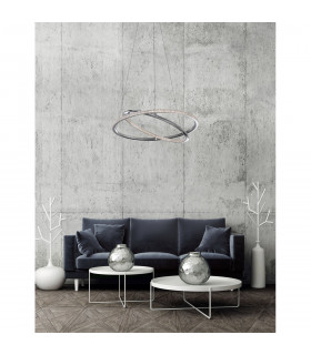 Livorno Integrated LED Pendant Ceiling Light Chrome Aluminium Adjustable LED 29W 2010Lm 3000K-2