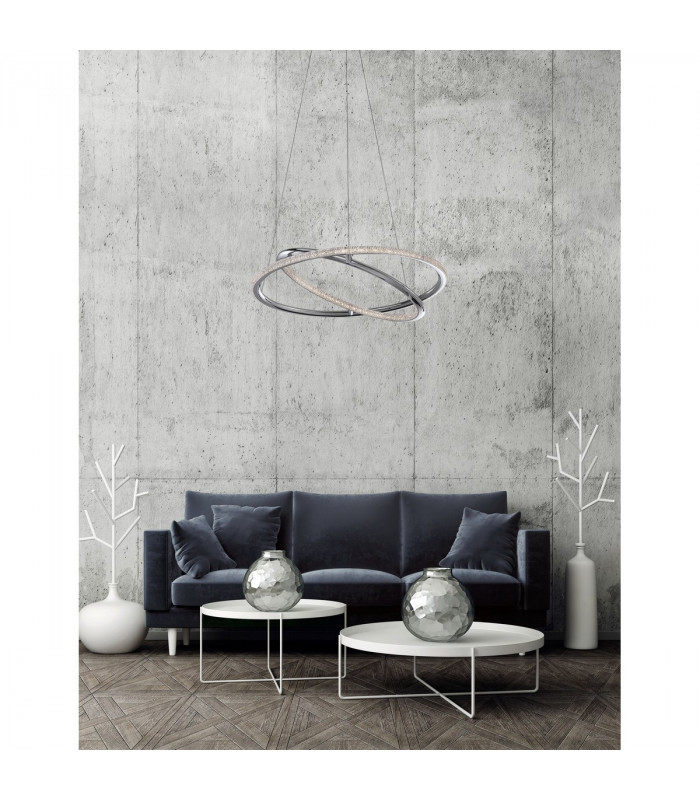 Livorno Integrated LED Pendant Ceiling Light Chrome Aluminium Adjustable LED 29W 2010Lm 3000K-2