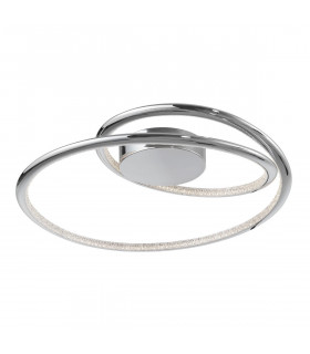 Plasencia Integrated LED Semi Flush Light Chrome Aluminium LED 27W 1890Lm 3000K-1
