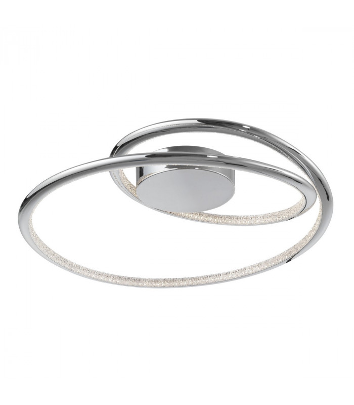 Plasencia Integrated LED Semi Flush Light Chrome Aluminium LED 27W 1890Lm 3000K-1