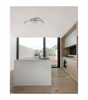 Plasencia Integrated LED Semi Flush Light Chrome Aluminium LED 27W 1890Lm 3000K-2