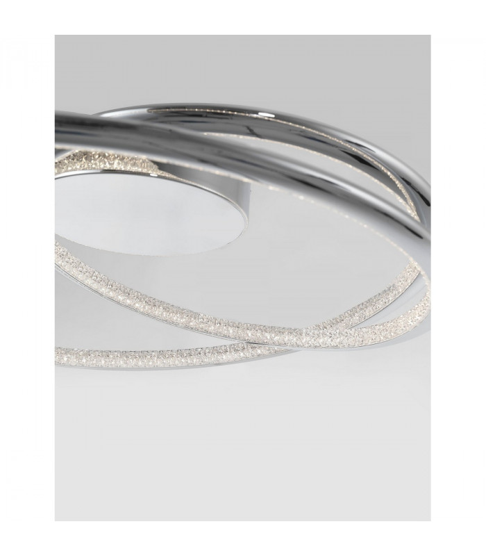 Plasencia Integrated LED Semi Flush Light Chrome Aluminium LED 27W 1890Lm 3000K-3