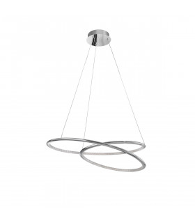 Plasencia Integrated LED Pendant Ceiling Light Chrome Aluminium LED 34W 2400Lm 3000K-1