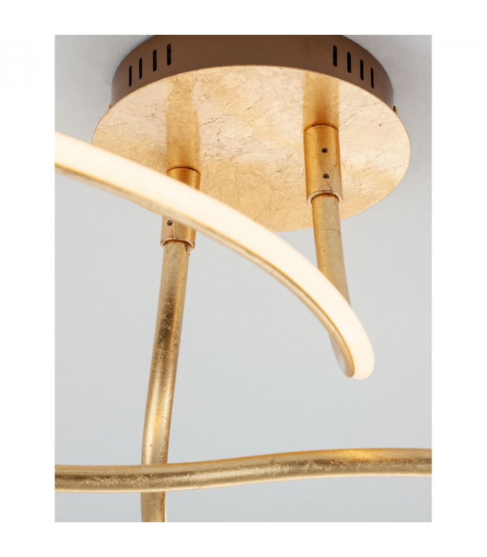 Fungo Integrated LED Semi Flush Light Gold Leaf Aluminium LED 47W 2630Lm 3000K-5