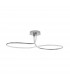 Fungo Integrated LED Semi Flush Light Chrome Aluminium LED 47W 2630Lm 3000K-1