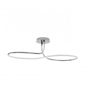 Fungo Integrated LED Semi Flush Light Chrome Aluminium LED 47W 2630Lm 3000K-1