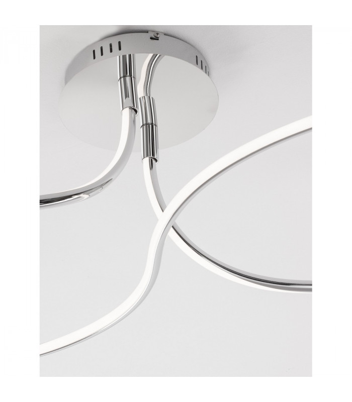 Fungo Integrated LED Semi Flush Light Chrome Aluminium LED 47W 2630Lm 3000K-8