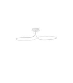Fungo Integrated LED Semi Flush Light Sandy White Aluminium LED 47W 2630Lm 3000K-1