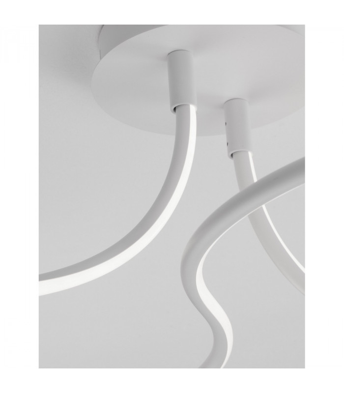 Fungo Integrated LED Semi Flush Light Sandy White Aluminium LED 47W 2630Lm 3000K-5