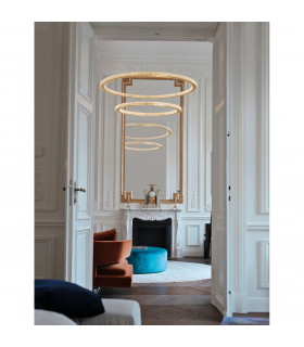 Cilion Integrated LED Pendant Ceiling Light Brass Gold Aluminium LED 56W 3555Lm 2926K-2