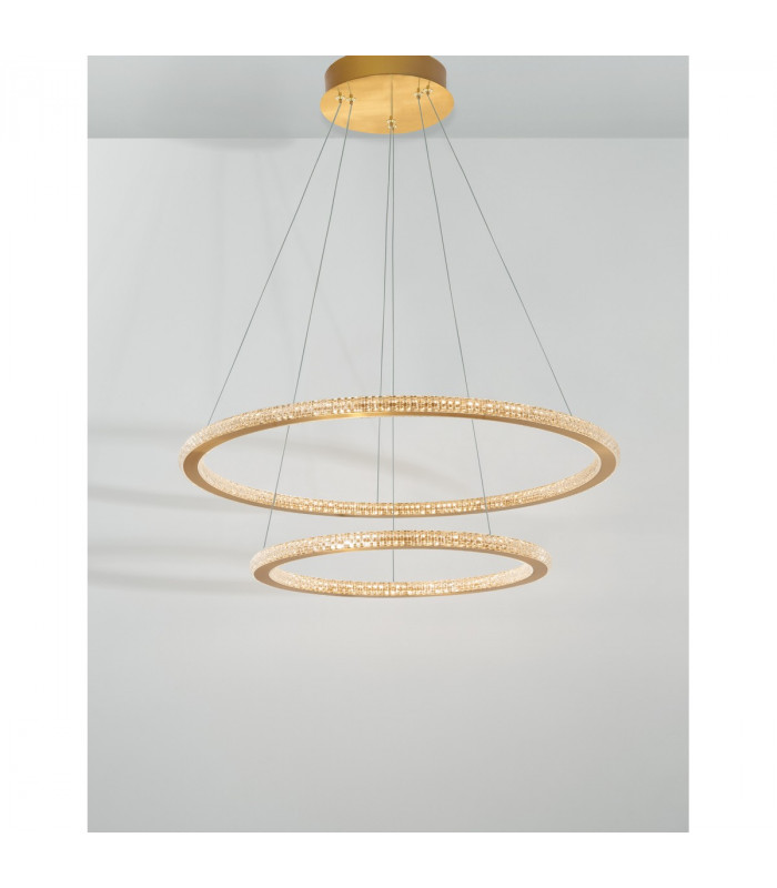 Cilion Integrated LED Pendant Ceiling Light Brass Gold Aluminium LED 56W 3555Lm 2926K-4