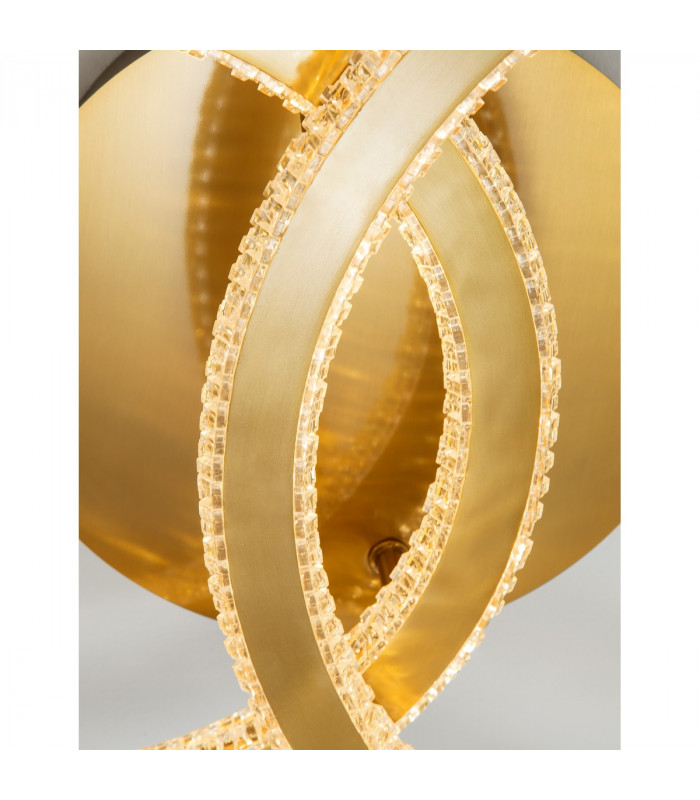 Cilion Integrated LED Semi Flush Light Brass Gold Aluminium LED 48W 3036Lm 2928K-4