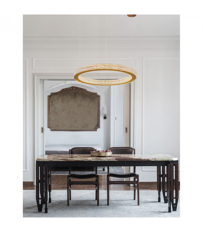 Fiore Integrated LED Pendant Ceiling Light Antique Gold Brass Aluminium LED 40W 2139Lm 3000K-2