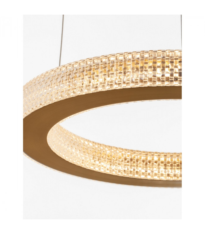 Fiore Integrated LED Pendant Ceiling Light Antique Gold Brass Aluminium LED 40W 2139Lm 3000K-3