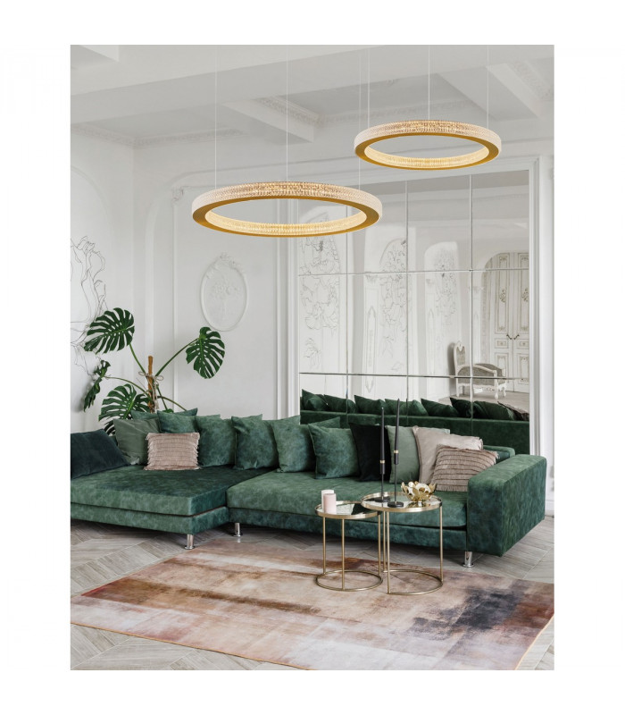 Fiore Integrated LED Pendant Ceiling Light Antique Gold Brass Aluminium LED 60W 3530Lm 3000K-2