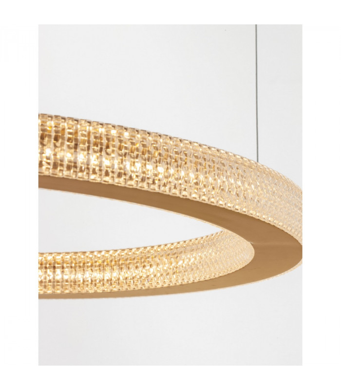Fiore Integrated LED Pendant Ceiling Light Antique Gold Brass Aluminium LED 60W 3530Lm 3000K-5
