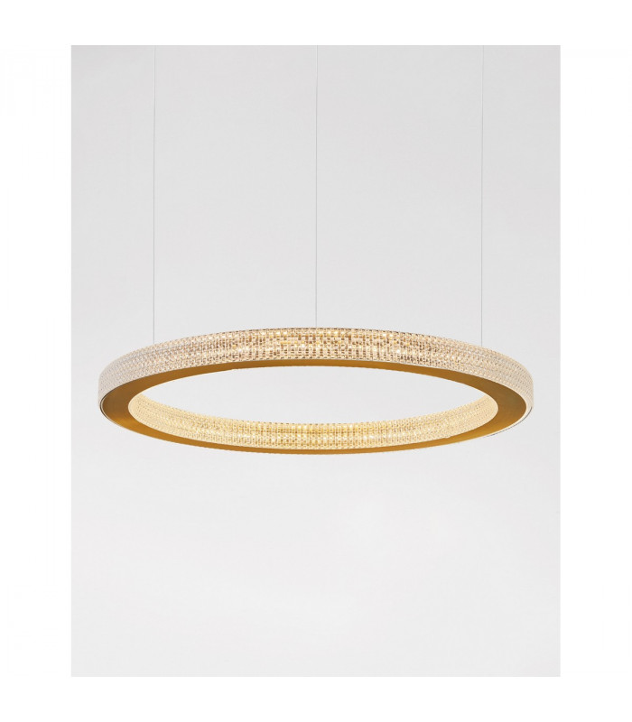Fiore Integrated LED Pendant Ceiling Light Antique Gold Brass Aluminium LED 60W 3530Lm 3000K-6