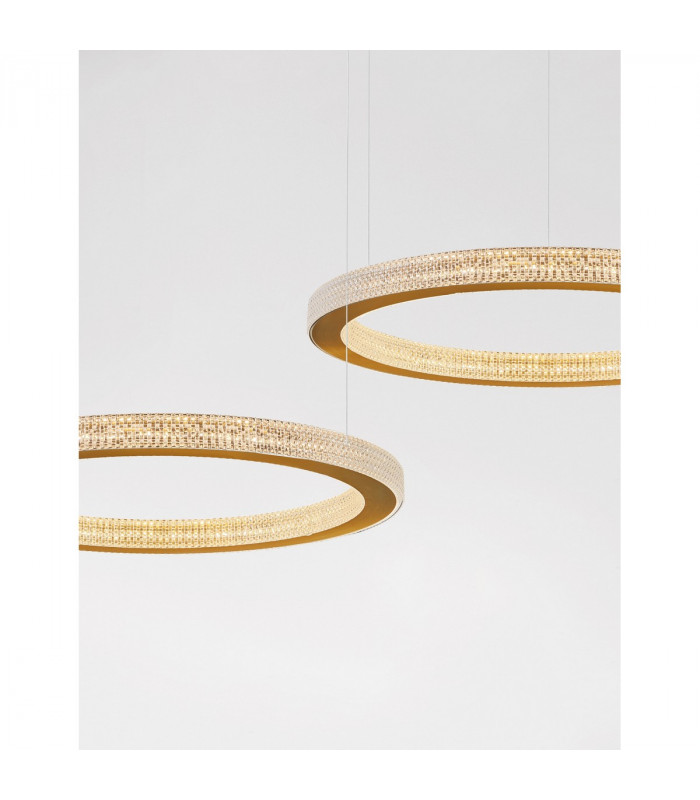 Fiore Integrated LED Pendant Ceiling Light Antique Gold Brass Aluminium LED 60W 3530Lm 3000K-7