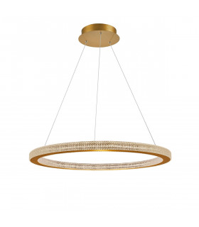 Fiore Integrated LED Pendant Ceiling Light Antique Gold Brass Aluminium LED 80W 4452Lm 3000K-1