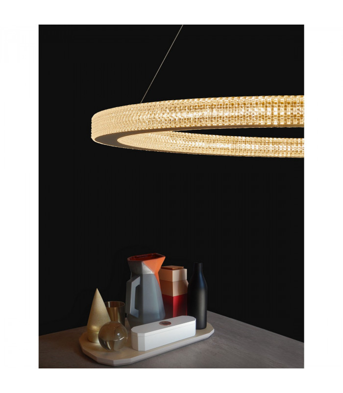 Fiore Integrated LED Pendant Ceiling Light Antique Gold Brass Aluminium LED 80W 4452Lm 3000K-2