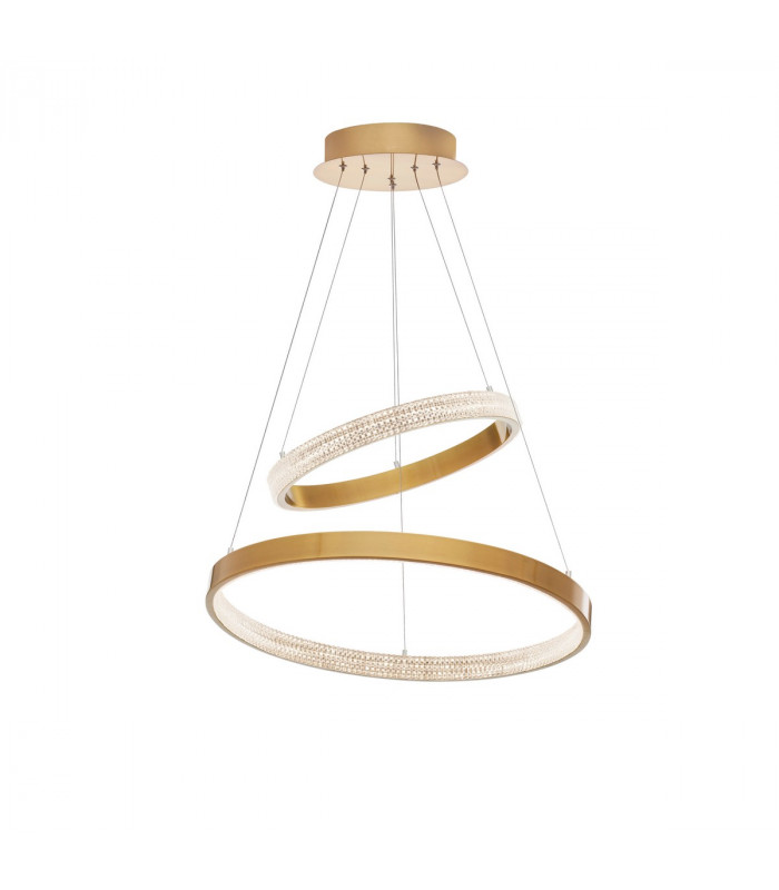 Preston Integrated LED Pendant Ceiling Light Antique Gold Brass Aluminium LED 60W 3113Lm 3000K-3