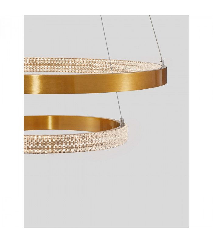 Preston Integrated LED Pendant Ceiling Light Antique Gold Brass Aluminium LED 60W 3113Lm 3000K-5
