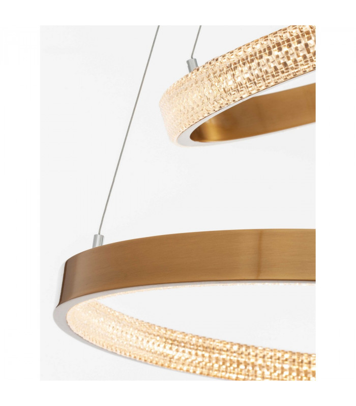 Preston Integrated LED Pendant Ceiling Light Antique Gold Brass Aluminium LED 60W 3113Lm 3000K-6