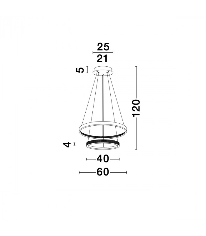 Preston Integrated LED Pendant Ceiling Light Antique Gold Brass Aluminium LED 60W 3113Lm 3000K-7