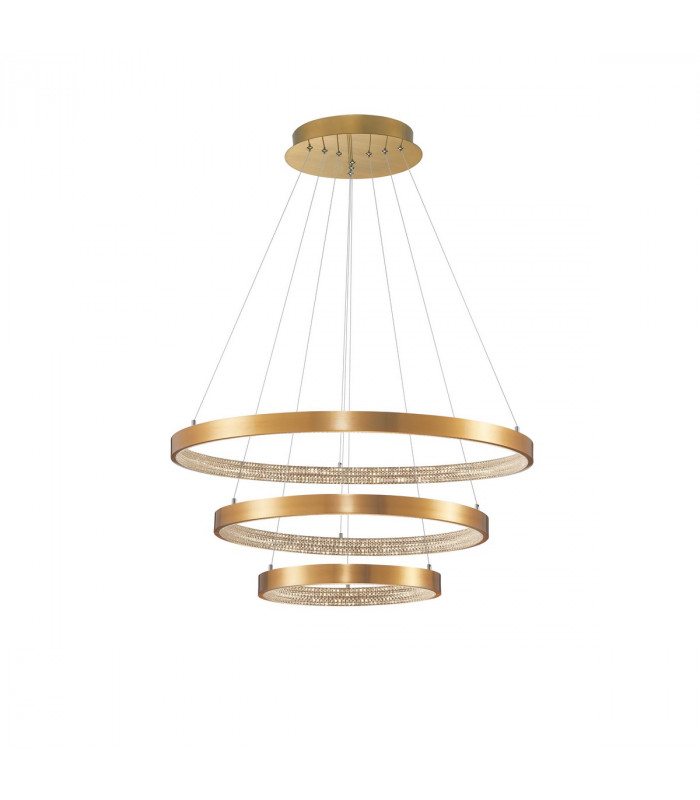 Preston Integrated LED Pendant Ceiling Light Antique Gold Brass Aluminium LED 112W 4731Lm 3000K-1