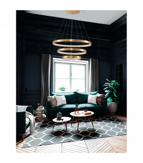 Preston Integrated LED Pendant Ceiling Light Antique Gold Brass Aluminium LED 112W 4731Lm 3000K-2