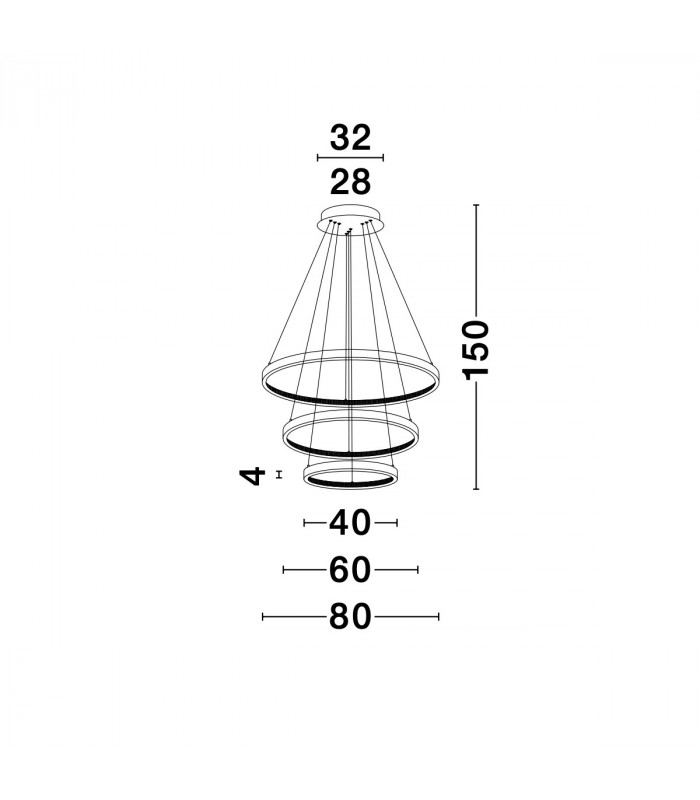 Preston Integrated LED Pendant Ceiling Light Antique Gold Brass Aluminium LED 112W 4731Lm 3000K-6