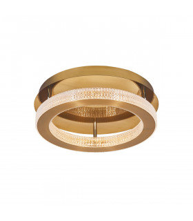 Fiore Integrated LED Semi Flush Light Antique Gold Brass Aluminium LED 40W 2139Lm 3000K-1