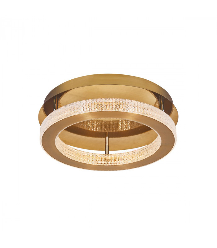 Fiore Integrated LED Semi Flush Light Antique Gold Brass Aluminium LED 40W 2139Lm 3000K-1