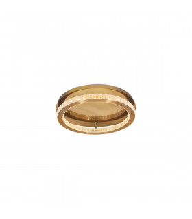 Fiore Integrated LED Semi Flush Light Antique Gold Brass Aluminium LED 60W 3530Lm 3000K-1