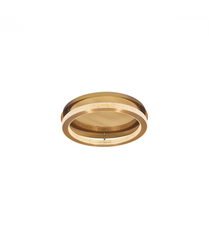 Fiore Integrated LED Semi Flush Light Antique Gold Brass Aluminium LED 60W 3530Lm 3000K-1