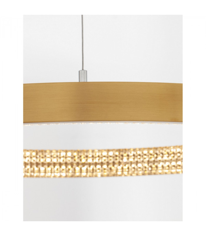 Preston Integrated LED Pendant Ceiling Light Antique Gold Brass Aluminium LED 25W 1800Lm 3000K-2
