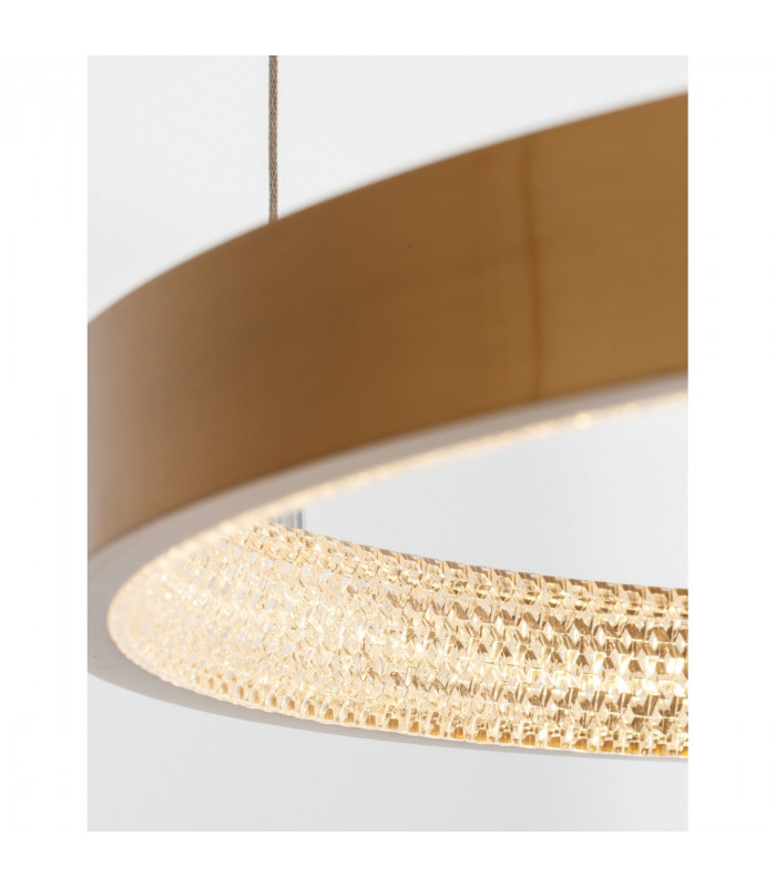 Preston Integrated LED Pendant Ceiling Light Antique Gold Brass Aluminium LED 37W 2264Lm 3000K-5