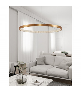 Preston Integrated LED Pendant Ceiling Light Antique Gold Brass Aluminium LED 60W 4030Lm 3000K-2