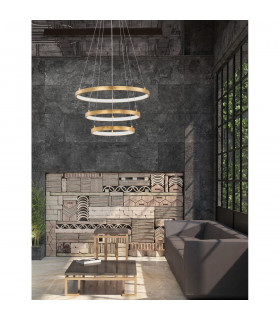 Leon Integrated LED Pendant Ceiling Light Golden Leaf Aluminium Adjustable LED 83W 4980Lm 3000K-2