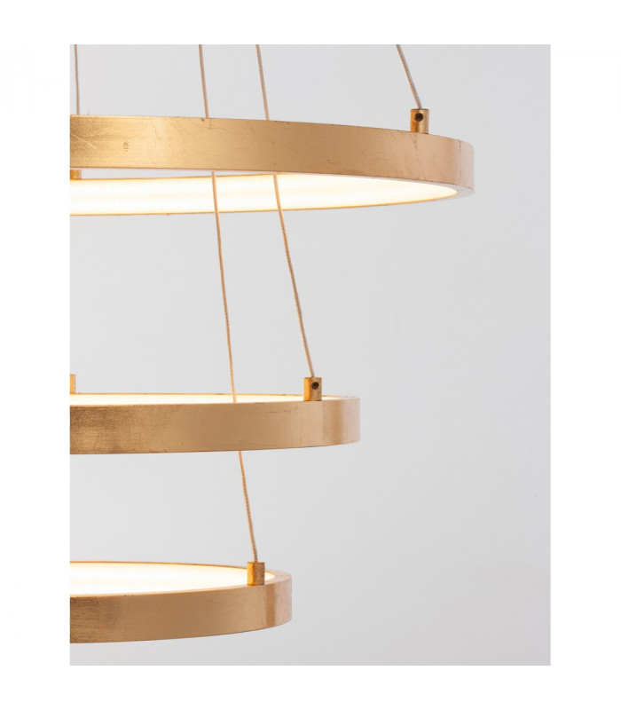 Leon Integrated LED Pendant Ceiling Light Golden Leaf Aluminium Adjustable LED 83W 4980Lm 3000K-3