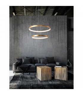Leon Integrated LED Pendant Ceiling Light Golden Leaf Aluminium Adjustable LED 65W 3900Lm 3000K-2